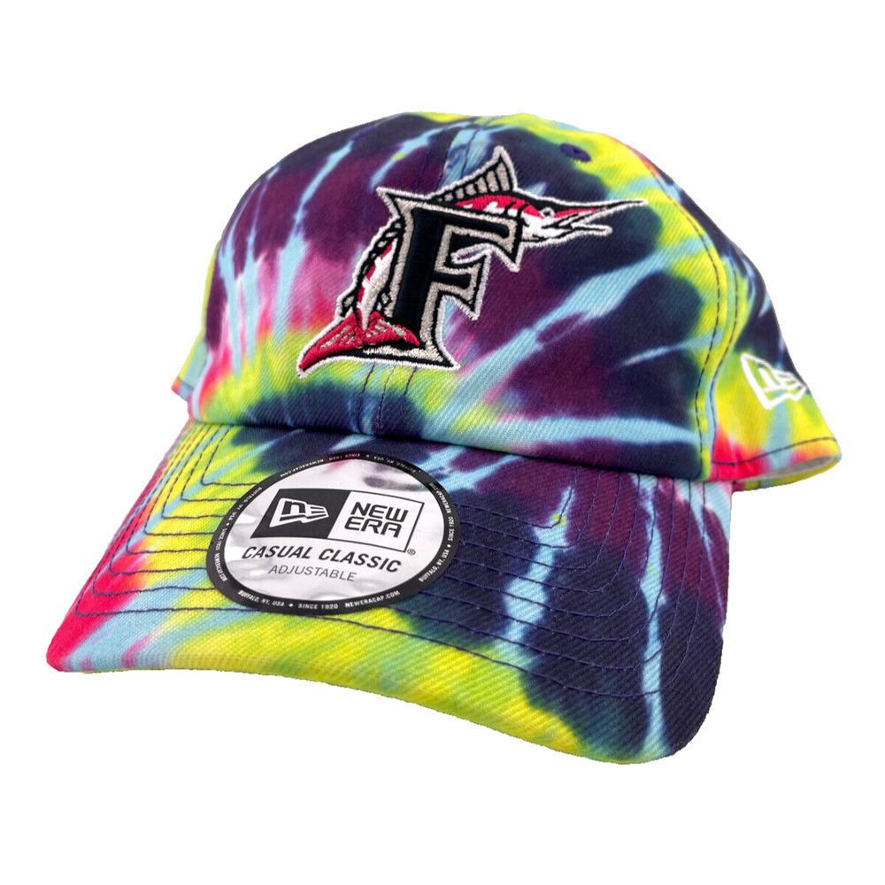 New Era Miami Florida Marlins MLB Neon Tie Dye Casual‎ Classic Adjustable Hat